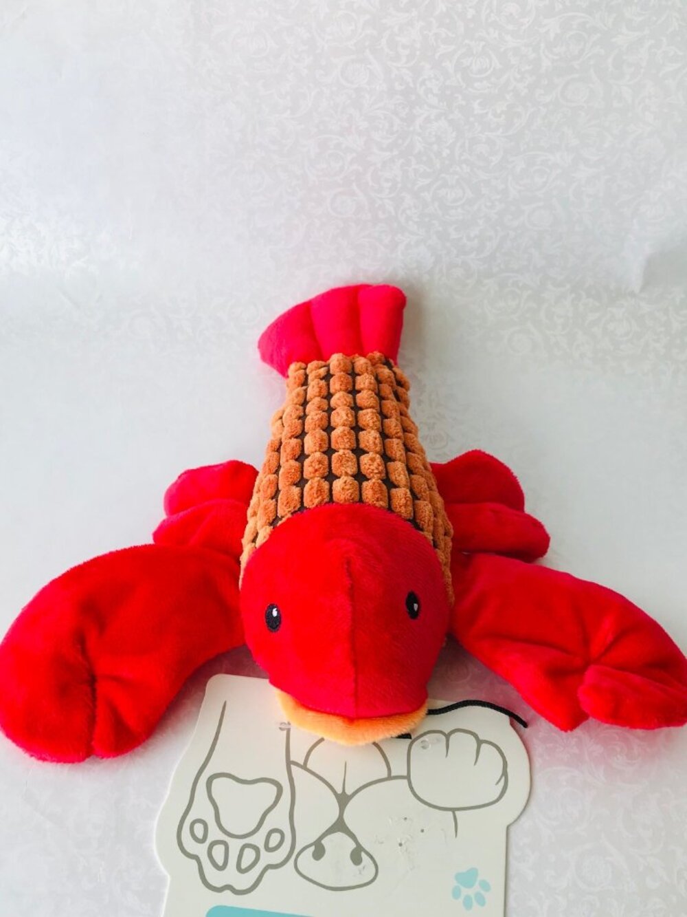 Giftable World 9"  Lobster Dog Toy w/Squeaker & Crinkle Red New